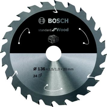 Bosch rundsavklinge 24t accu136x20x1,5mm