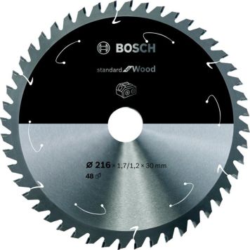 Bosch rundsavklinge 48t accu 216x30x1,7 mm 
