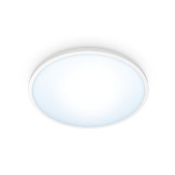 Wiz LED-loftlampe SuperSlim 14 W Ø24 cm hvid