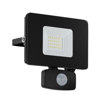 Eglo LED projektørlampe m. sensor Faedo sort/alu 20 W
