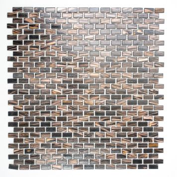 Mosaik Brick glas brun 32,7 x 30,5 cm