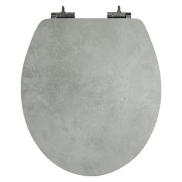 Poseidon toiletsæde grey stone