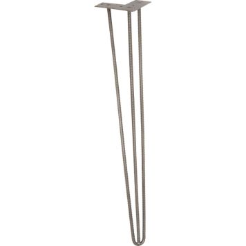 Wagner møbelben Hairpin stål grå 710 mm