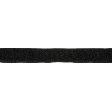 Stabilit velcro selvklæbende sort 20 mm pr. m