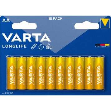 Batteri Longlife Alkaline AA 10 stk - Varta