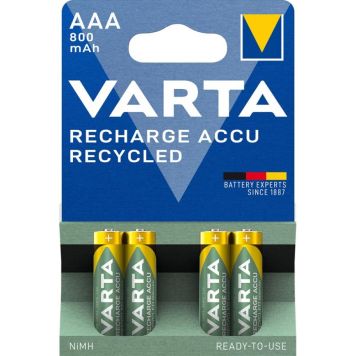 Varta 4-pak AAA-batterier Eco 800 mAh genopladelig