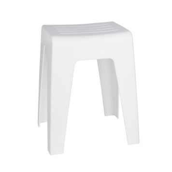 Wenko taburet plastik hvid 35x35x45 cm