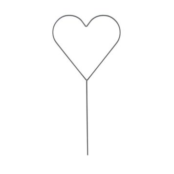 Lauvring hjerte på spyd sølv 120 cm