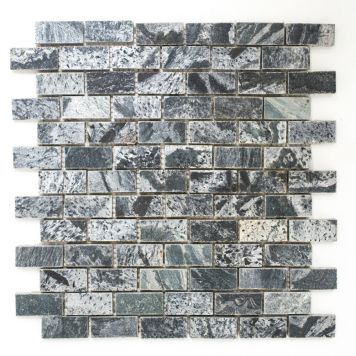 Mosaik kvarsit sølvgrå 30,5 x 32,5 cm