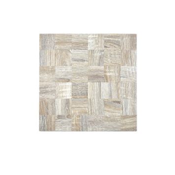 Mosaik Square selvklæbende metal mix lyst træ 30,5 x 30,5 cm