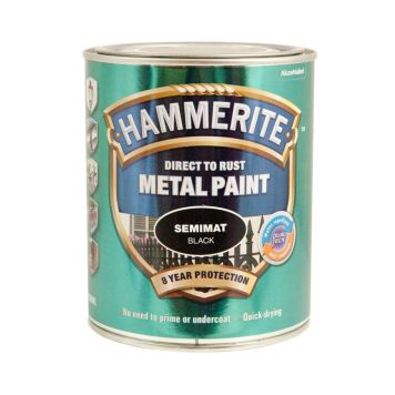 Hammerite metalmaling satineffekt sort 0,75 L