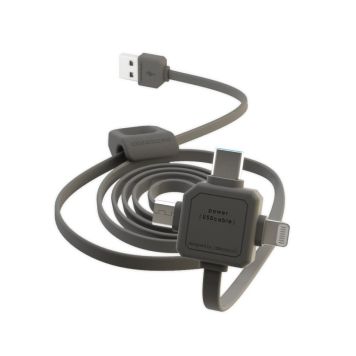 L-Team 3-i-1 USB-kabel grå