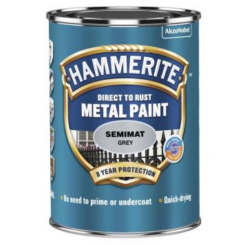 Hammerite metalmaling satineffekt grå 0,75 L