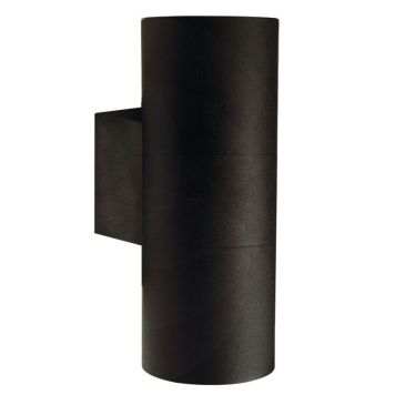 Nordlux væglampe Tin Maxi dobbelt sort Ø7,6 cm