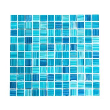 Mosaik Code glas mix blå 32,7 x 30,2 cm