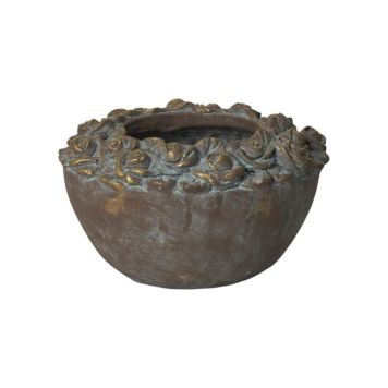 Lauvring urtepotte Caia cement brun Ø19,5x12 cm