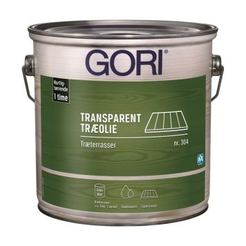 Gori transparent træolie til træterrasser 304 farveløs 2,5 L