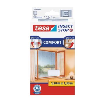 Tesa insektnet til vinduer Insect Stop Comfort hvid 130x130 cm