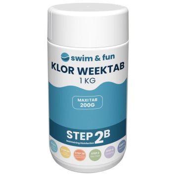 Swim & Fun Klor Weektab langsomvirkende 200g 1kg