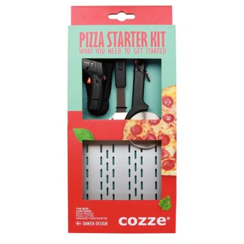 Cozze gavesæt med pizzaspade, termometer og pizzaskærer 3 dele