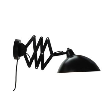 Dyberg Larsen væglampe med foldearm Futura sort/hvid Ø25 cm