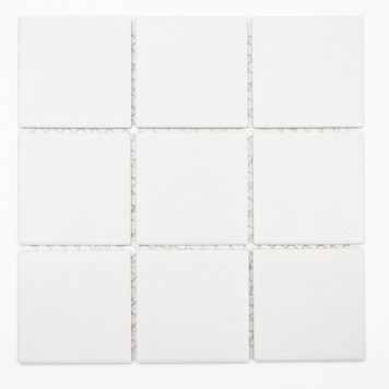 Mosaik Antislip porcelæn mat hvid 29,8 x 29,8 cm