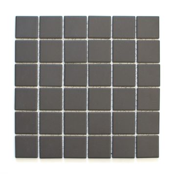 Mosaik Quadrat uglaseret antislip brun 29,1x29,1 cm