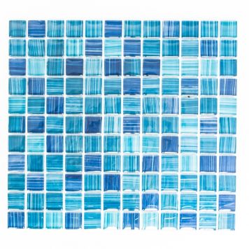 Mosaik Code krystal blå mix 32,7 x 30,2 cm