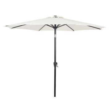 Outfit parasol m. tilt og krank hvid Ø3m