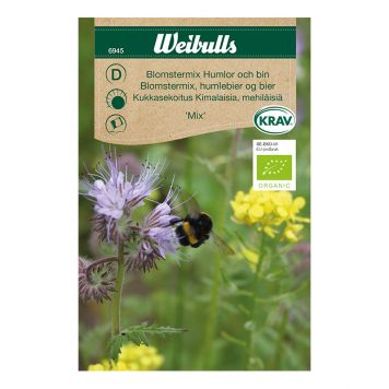 Weibulls blomsterfrø økologisk blomstermix humlebier og bier Mix