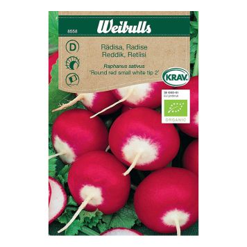 Weibulls grøntsagsfrø radise Round Red Small White Tip 2
