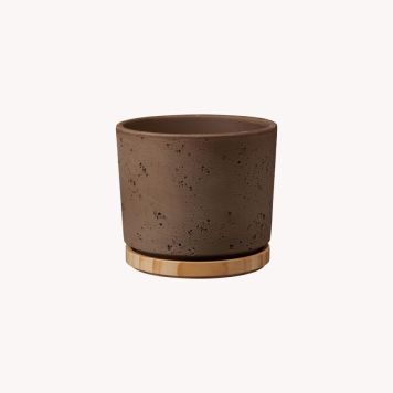 Soendgen Keramik urtepotteskjuler Paros Deluxe sand grå Ø14-23 cm