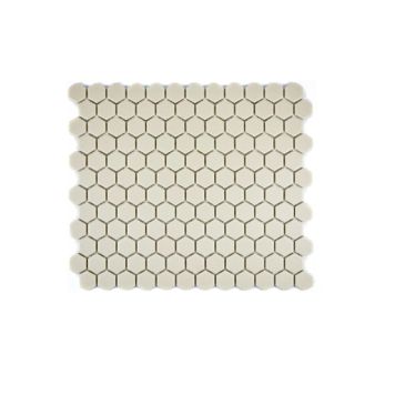 Mosaik Hexa uglas. porcelæn beige 26 x 30 cm
