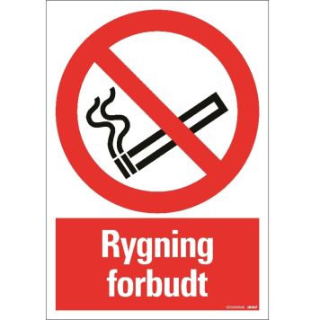 Pickup skilt rygning forbudt 33x23 cm