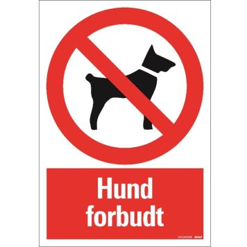 Pickup skilt hund forbudt 33x23 cm