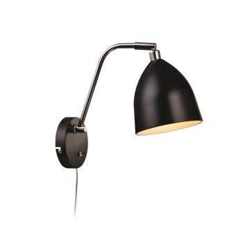 Markslöjd væglampe Fredrikshamn sort E27 40 W 29 cm