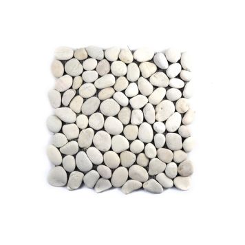 Mosaik Pebble natursten hvid 30,5 x 30,5 cm