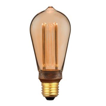 Eglo LED-edisonpære amber E27 4,3 W 3-trins dæmpbar Ø6,4 cm