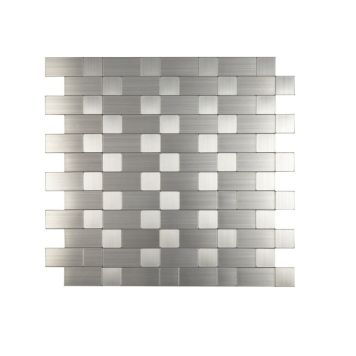 Mosaik Steel Brick selvklæbende 30,5x30,5 cm