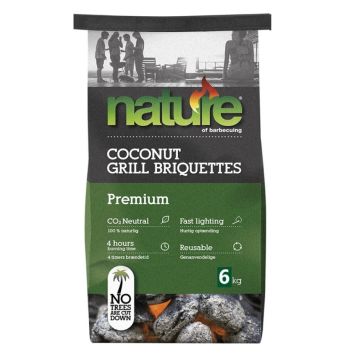 Nature of Barbecuing kokosbriketter Premium 6 kg