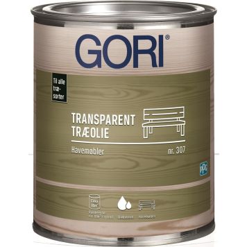 Gori transparent træolie 307 til havemøbler farveløs 0,75 L