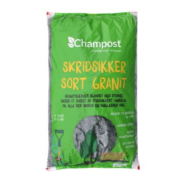 Champost Skridsikker Sort Granit 20 kg