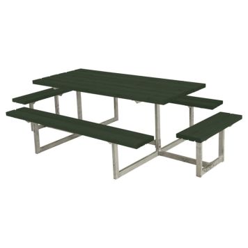 Plus bord-/bænkesæt Basic med 2 påbygninger grøn 260x160 cm 