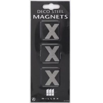 Millex magnet kryds 3 stk. rustfrit stål