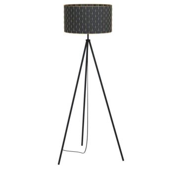 Eglo gulvlampe Marasales sort stål/tekstil E27 H149 cm