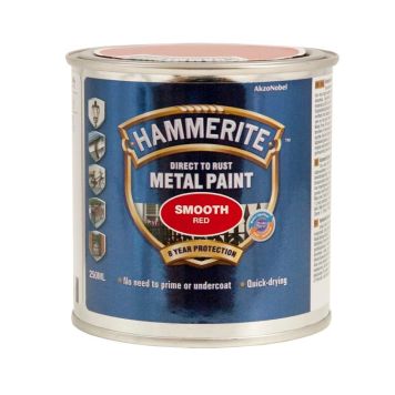 Hammerite metalmaling glateffekt rød 0,25 L