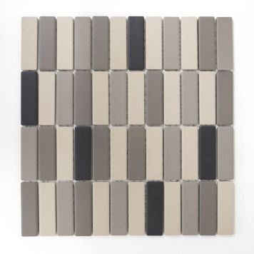 Mosaik Stick antislip Uni mix grå 28,6x29,5 cm