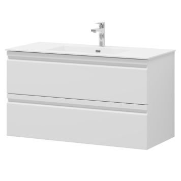 Camargue badmøbelsæt Annika blank hvid 100 cm