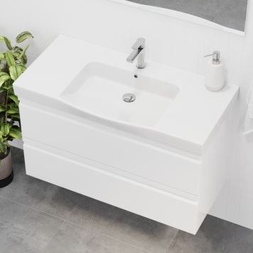 Camargue badmøbelsæt modern hvid 100 cm