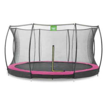 Exit trampolin Silhouette Ground pink Ø427 cm inkl. sikkerhedsnet